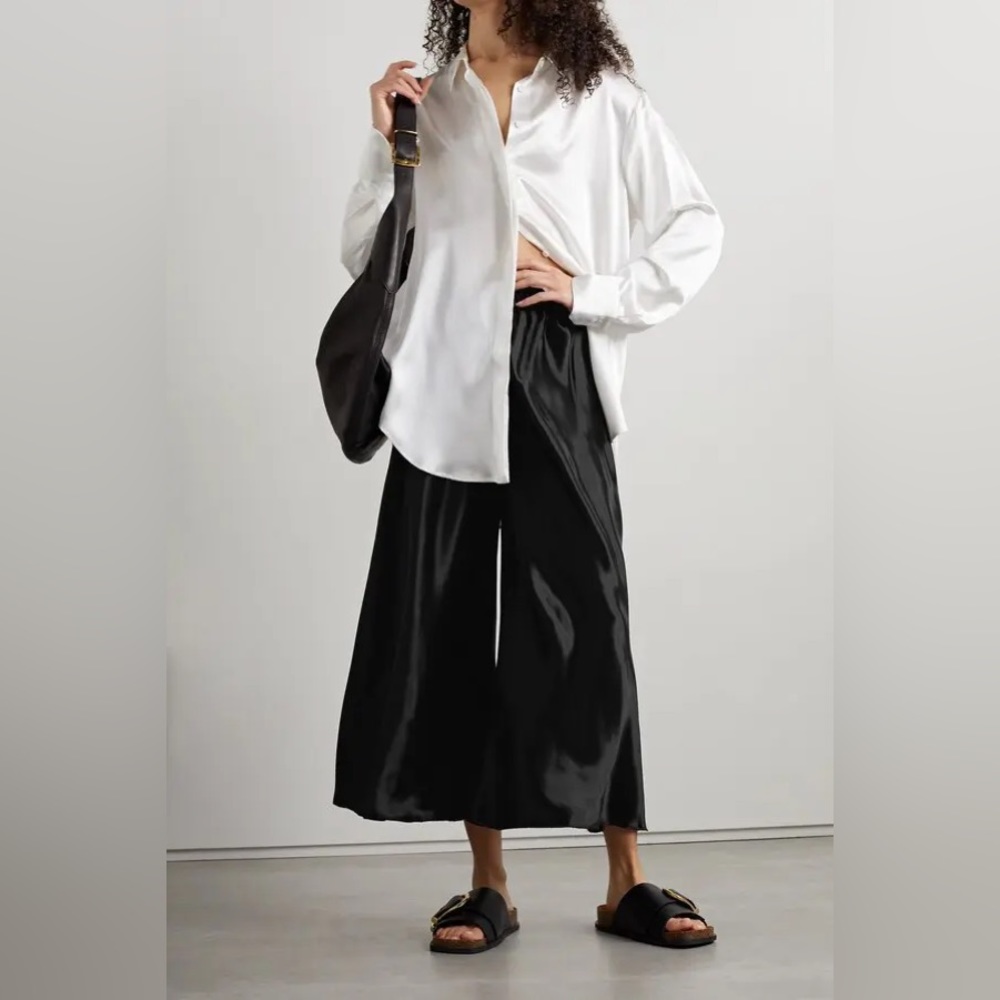 Khaite lindy wide leg cropped trouser